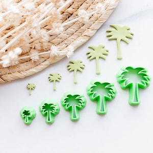 Polymer Clay Cutter, Palm Tree Clay Cutters, 3D Printed Clay Cutter, Embossing Clay Cutter, Clay Cutter: Palm Tree 5 sizes