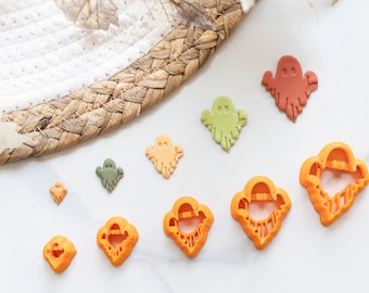 Spökliknande Polymer Clay Cutter, Halloweenlera Cutters, 3D Printed