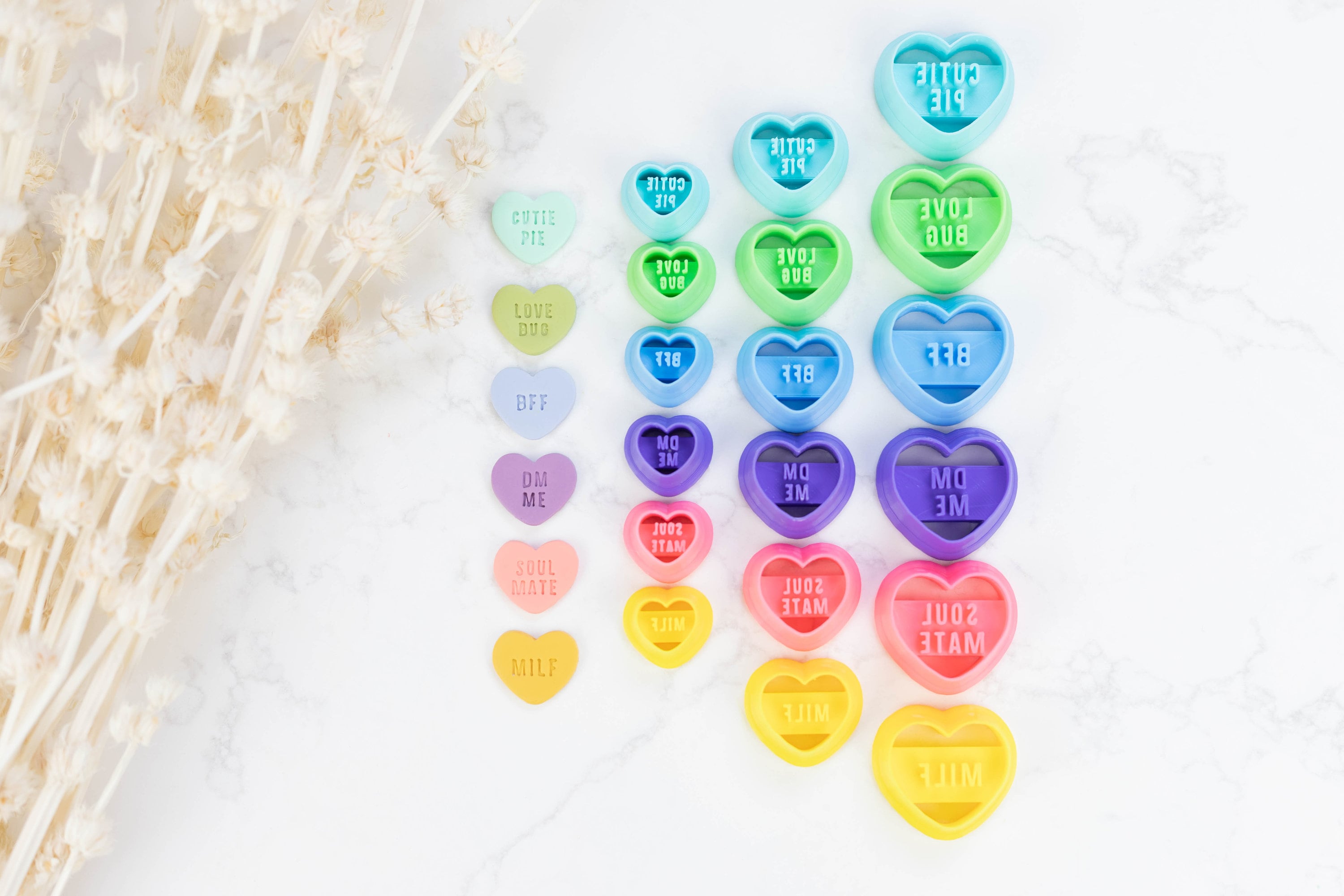 Conversation Heart Cutter for Polymer Clay Valentine Cutters Valentines  Cutter Conversation Hearts Valentines Day Clay Tools 