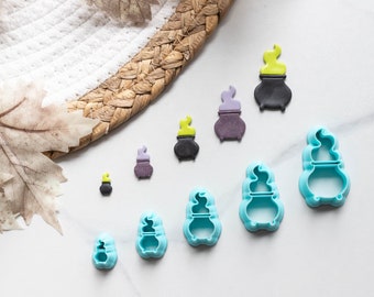 Witch Cauldron Polymer Clay Cutter, Halloween Theme, 3D Printed