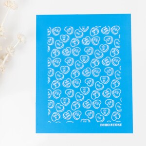 Valentines Conversation Heart Silk Screen Stencil for Polymer Clay
