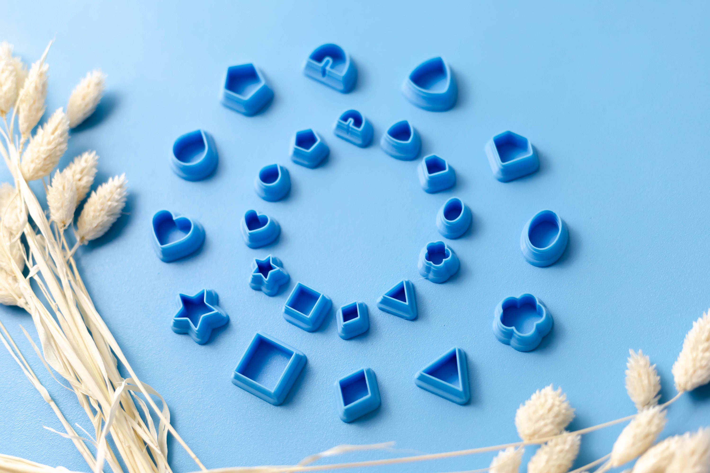 Polymer Clay Cutter, Simple Shapes Clay Cutters, 3D Printed Clay Cutter, Embossing Cutter, Clay Cutter, Star, Diamond, Square, Heart, Oval
