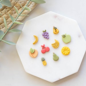 Polymer Clay Cutter, Mega Mini Fruit Set Clay Cutters, 3D Printed Clay Cutter, Embossing Clay Cutter, Clay Cutter: Mega Mini Fruit Set