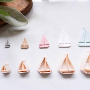 Ocean Sail Boat Polymer Clay Cutter - 3D Printed Clay Cutter, Clay Tools, Summer Clay Cutters for Polymer Clay Jewelry making, Nautical