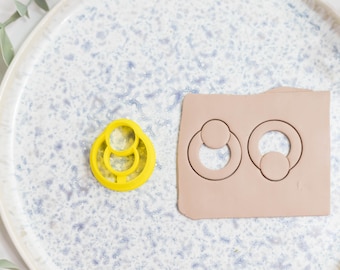 Polymer Clay Cutter, Circle Dangle Shapes Clay Cutters, 3D Printed Clay Cutter, Embossing Clay Cutter, Clay Cutter: Circle Dangle