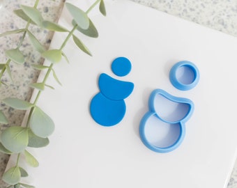 Polymer Clay Cutter, 2 Piece Dangle Shapes Clay Cutters, 3D Printed Clay Cutter, Embossing Clay Cutter, Clay Cutter: 2 Piece Dangle Set
