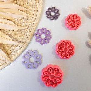 Polymer Clay Cutter, 8 Petal Flower Clay Cutters, 3D Printed Clay Cutter, Embossing Clay Cutter, Clay Cutter: 8 Petal Flower