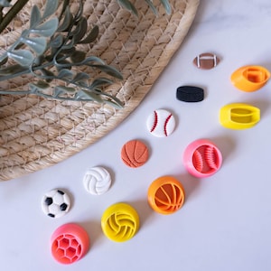 Polymer Clay Cutter, Sports Clay Cutters, 3D Printed Clay Cutter, Embossing Clay Cutter, Clay Cutter: Sports Cutters 5 sizes