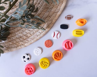 Polymer Clay Cutter, Sports Clay Cutters, 3D Printed Clay Cutter, Embossing Clay Cutter, Clay Cutter: Sports Cutters 5 sizes