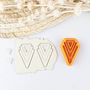 Polymer Clay Cutter, Quad Triangle Clay Cutters, 3D Printed Clay Cutter, Embossing Clay Cutter, Clay Cutter: Triangle Dangle