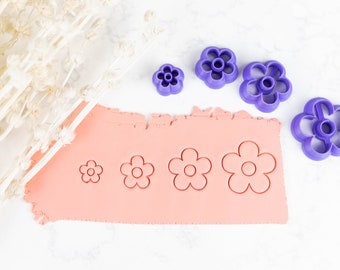 Polymer Clay Cutter, Daisy with Hole Cutter, 3D Printed Clay Cutter, Embossing Clay Cutter, Clay Cutter, Flower Cutter