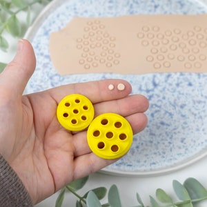 Polymer Clay Cutter, Full Moon Micro Mini Clay Cutters, 3D Printed Clay Cutter, Circle Micro Cutter Polymer Clay Earrings Echo Stone Designs