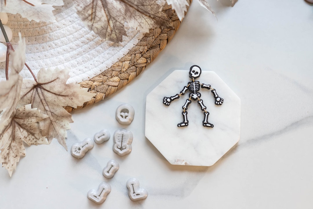 Halloween Skeleton Dangle Polymer Clay Cutter Set - Etsy