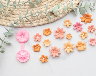 Silicone Flower Press Mold, Polymer Clay Tool (30MM)