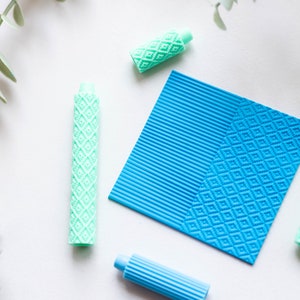 Twist n Click Clay Roller, Aztec Pattern Texture Roller, Polymer Clay Roller, Embossing Clay Roller, Aztec Debossing Roller