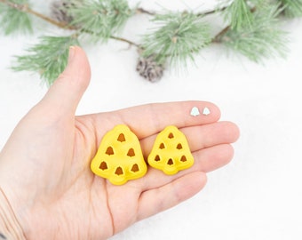 Coupeur d'argile polymère, coupeurs d'argile de Noël, coupeur d'argile micro d'ornement de Noël en forme de cloche pour boucles d'oreilles en argile polymère Echo Stone Designs