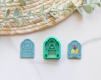 Backpack Polymer Clay Cutter Set, School Theme, 3D Printed