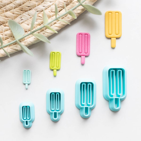 Polymer Clay Cutter, Popsicle Clay Cutters, 3D Printed Clay Cutter, Embossing Clay Cutter, Clay Cutter: Popsicle  Cutter 4 sizes