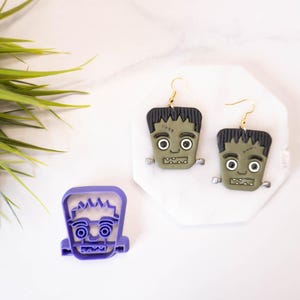 Frankenstein Polymer Clay Cutter, Halloween Monster Clay Cutters, 3D Printed Clay Cutter, Clay Cutter