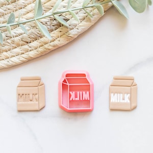 Polymer Clay Cutter, Milk Shape Clay Cutters, 3D Printed Clay Cutter, Embossing Clay Cutter: School Cutters 5 sizes