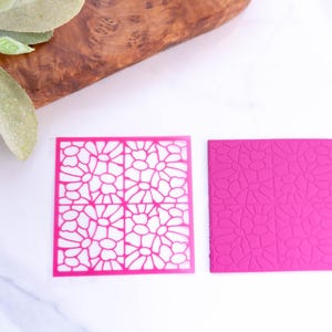 Polymer Clay Texture Sheet/Reusable Texture Sheet for Polymer Clay Flowers - #12