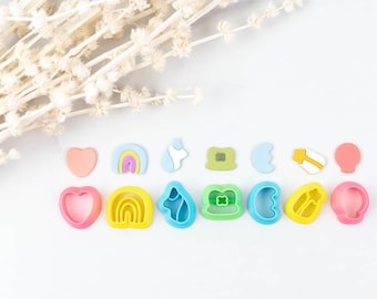 Polymer Clay Cutter, Lucky Charms Inspired Clay Cutters, 3D Printed Clay Cutter, Embossing Clay Cutter, Clay Cutter: Charm Cutters 5 sizes