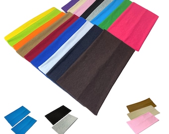 Extra Wide Headbands 11cm Plain Stretchy Kylie Head Band 2 Pack Unisex Headbands for Women & Men Soft Hairbands Sport Yoga Bandana Headband
