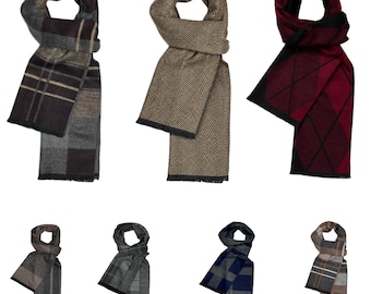 Plaid Winter Scarf for Men & Women Soft Winter Neckwear Men’s Scarf Classic Winter Warm Tartan Scarves 180x30 cm