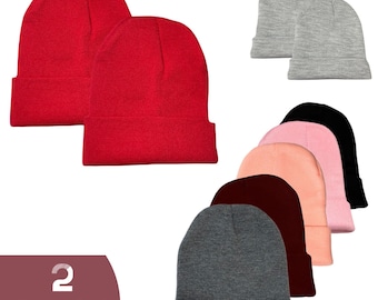 Beanie Hat for Teenagers Winter Hats Knitted boys girls Unisex beanies Ski Warm Thermal Double layered Beanie Hats