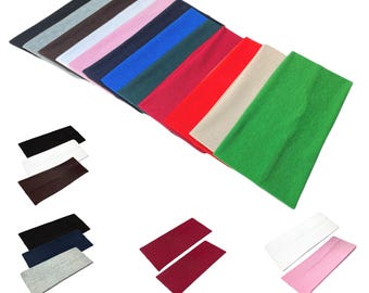 9cm Wide Headbands 2 Pack Soft Head Band Plain Stretchy Unisex Kylie headband Bandeau Headbands for Women & Men Gym Yoga Hair Band
