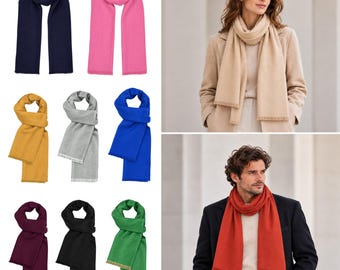 Soft Plain Winter Scarf for Women & Men Warm Neckwear Super soft Winter Neck scarf scarves for women work travel casual or formal wear