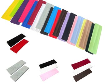 7cm Wide Headbands 2 Pack Plain Stretchy Hairband Unisex Kylie Headband Bandeau Gym Exercise Headbands for Women & Men Soft Yoga Head Band