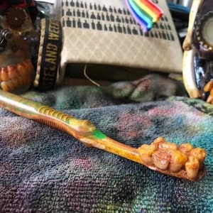 The Teeth Brush, teef, tooth brush, viral sensation, oddities, Halloween Decor, dental, gothic,