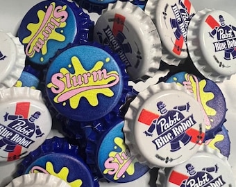 Slurm, P Blue Robot,  Beverage Pins! Party On! PBR