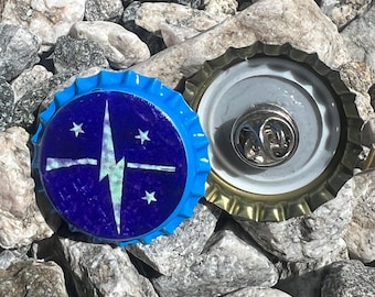 Minuteman Faction Flag Flaskkapsylnål, lågt lager Fjärde juli, fallout4, Boston
