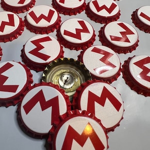 ITSA ME! M logo bottle cap pin!