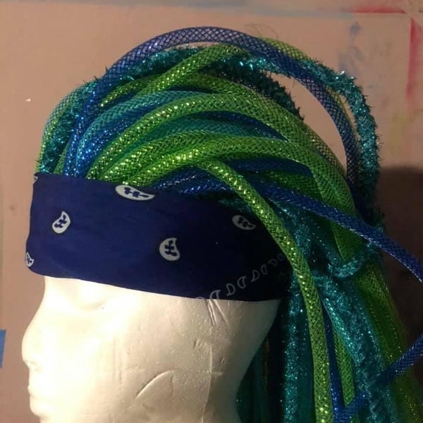 Cyberlox Wig commission, cyberpunk, edc rave space alien cosplay anime