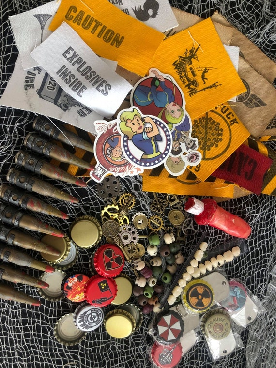 Wasteland Loot Crate Pins Patches Props Gears Stickers Etsy