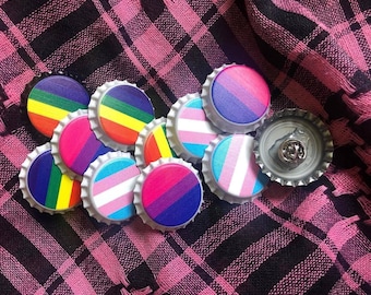 Pride-kapsylnålar! #HBTQ #Bi #Trans #Pride #regnbåge
