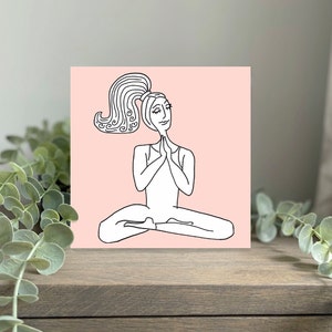 Tarjeta de felicitación love yoga