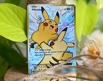 Custom Pikachu Hug Card