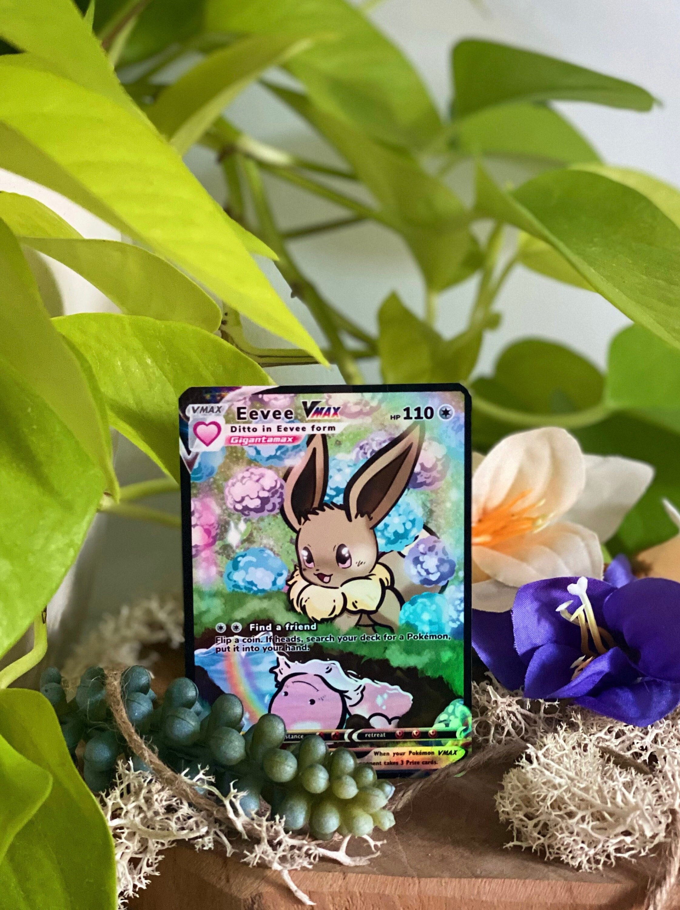 Eevee & Ditto Custom Card - Etsy Australia