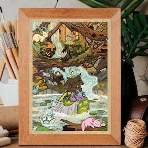 Print Pokemon "forêt japonaise"