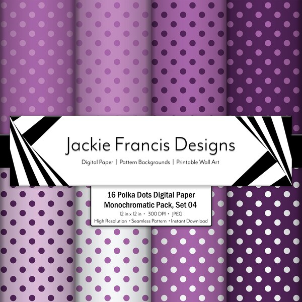 Purple Polka Dots - Etsy