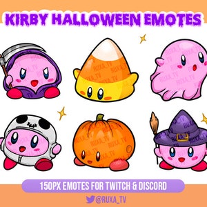 Kirby Halloween Emotes voor Streamers / Twitch / Discord / Instant Download