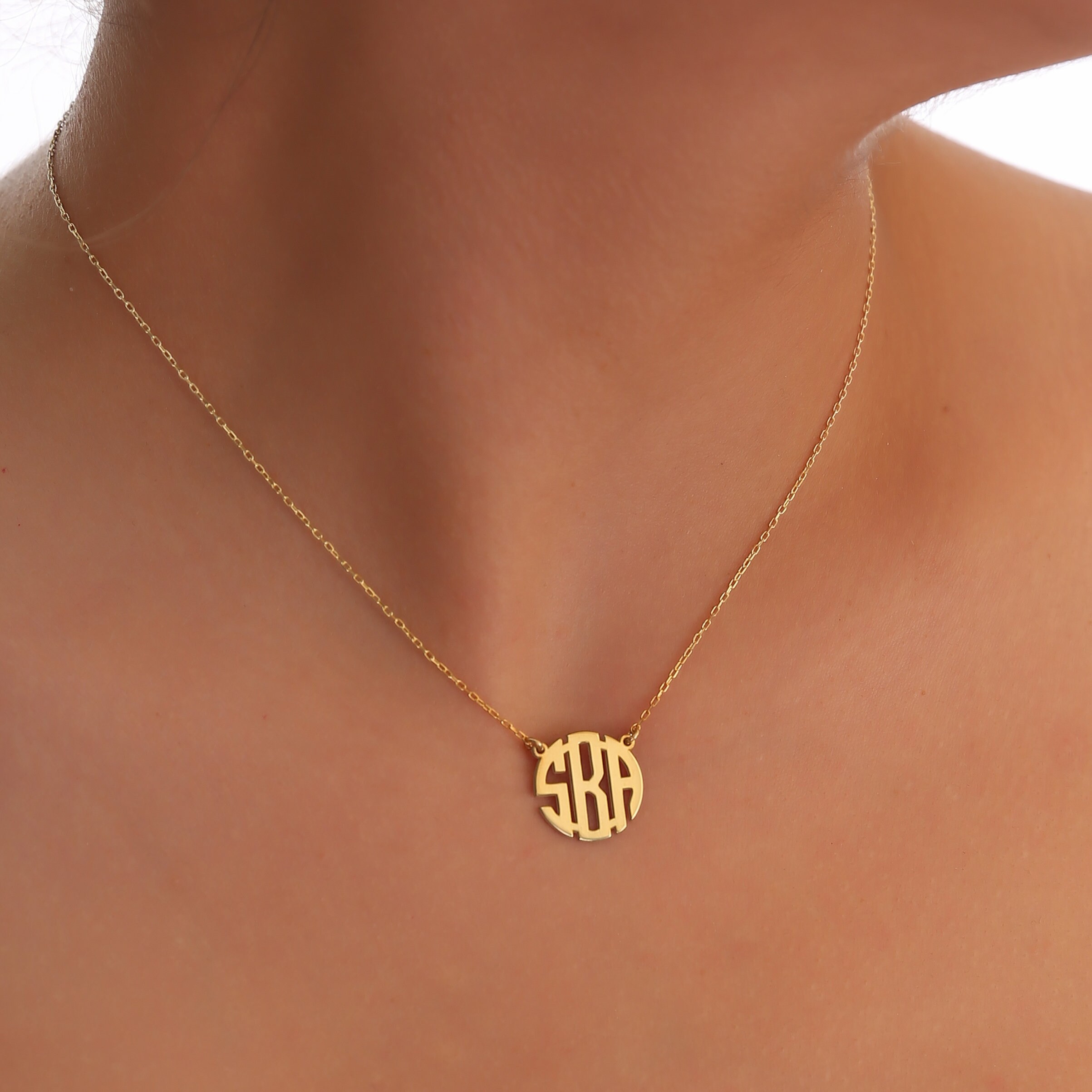 Custom Made Monogram Monogram Necklace Initial Necklace Custom Made Monogram Monogram Necklace Initial Necklace