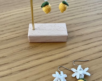 Pendientes Lemon Drops 2.0 hechos a mano en crochet