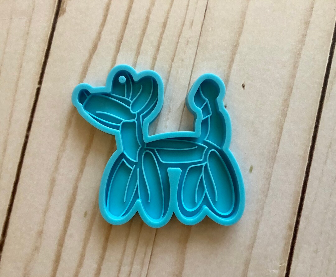 Balloon Animal Dog Keychain Mold, Silicone Mold, Resin Mold, Epoxy Mold