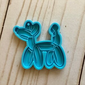 Balloon Animal Dog Keychain Mold, silicone mold, resin mold, epoxy mold