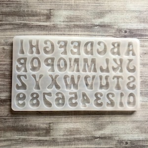 Alphabet Mold Small, silicone mold, resin mold
